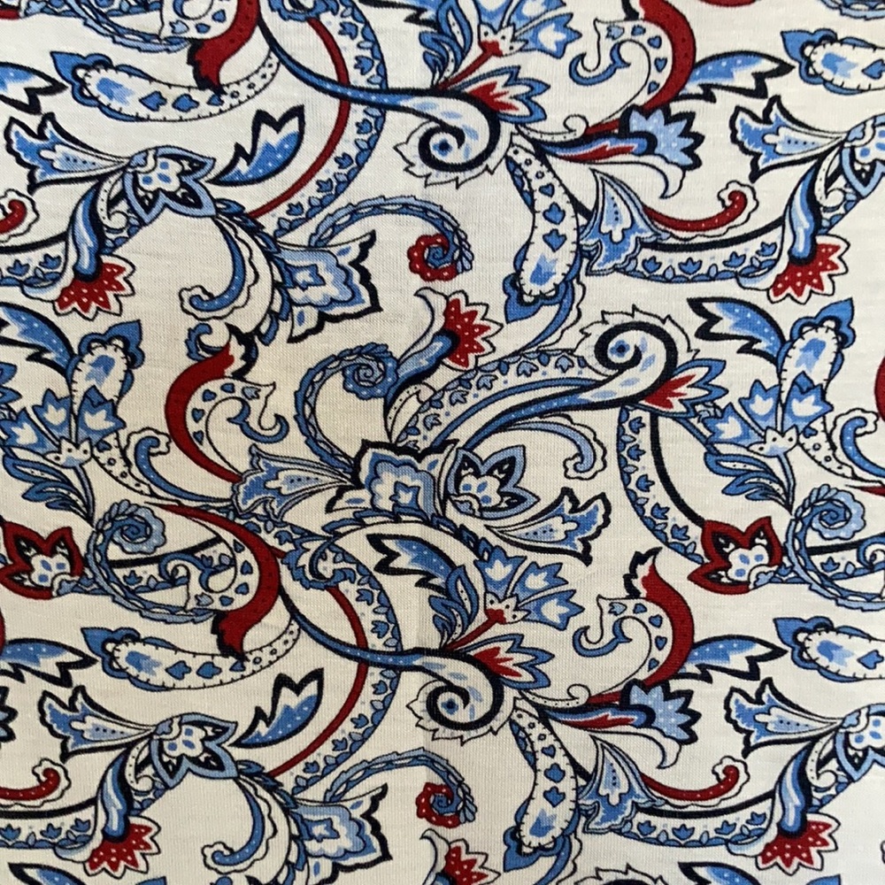 Preswick & Moore top paisley floral print top w stretch & tie detail 2X - Picture 16 of 17